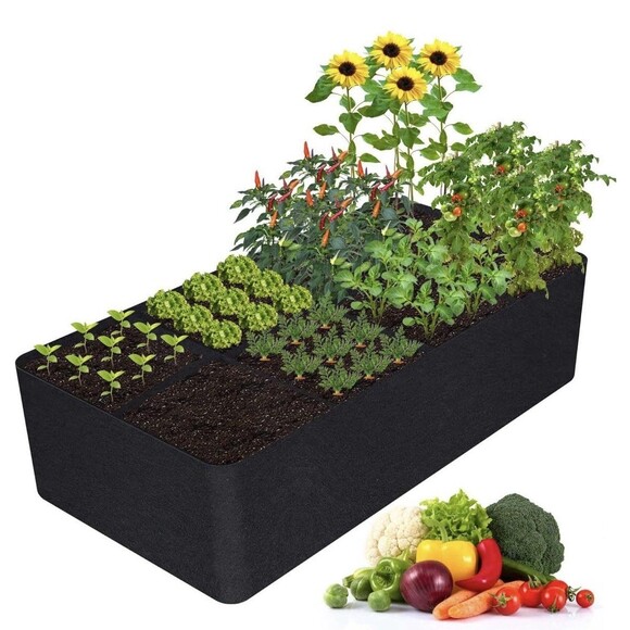 Unbranded Other - Raised Garden Bed 128 Gallon 6 x 3FT Fabric Grow Bag Large 8 Grid Vegetables